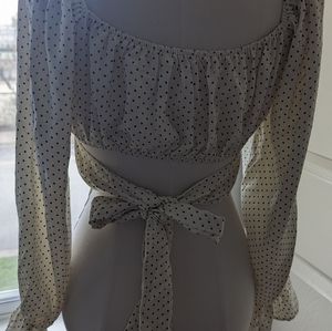 White dots  crop tops